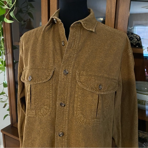 Men’s Cabela’s Camel Flannel Shirt - Picture 2 of 7